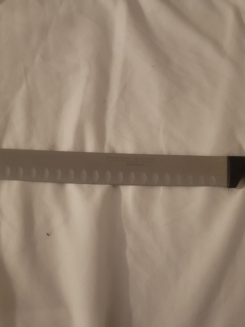 Wusthof Stainless Steel Long Serrated Bread Knife with Black Handle